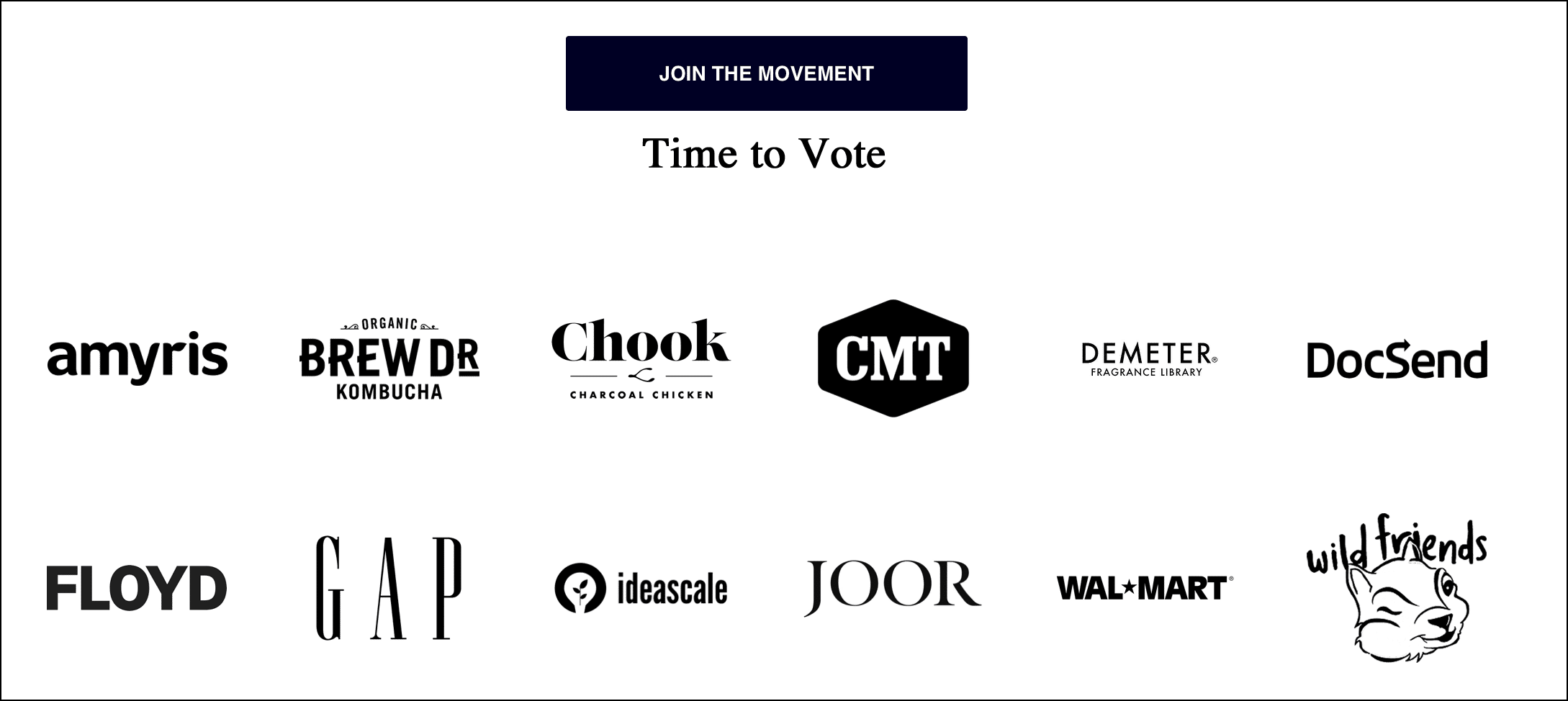 Time to Vote member logos