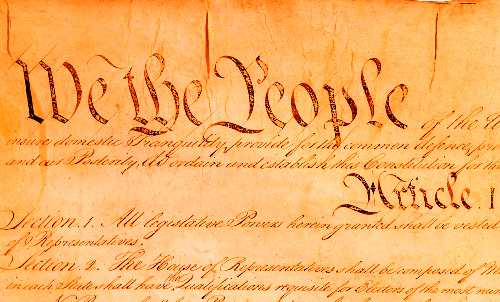 "We the People" image from US Constitution